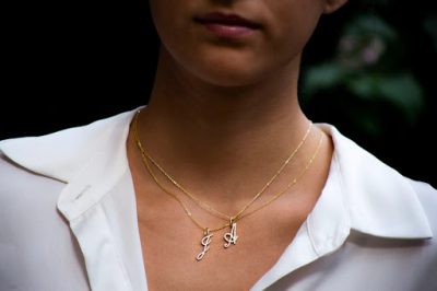 alphabet pendant necklace